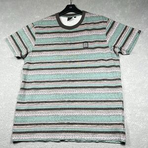 DEUS Surfboard Design T Shirt Mens Size XL Green Gray Short Sleeve T-Shirt